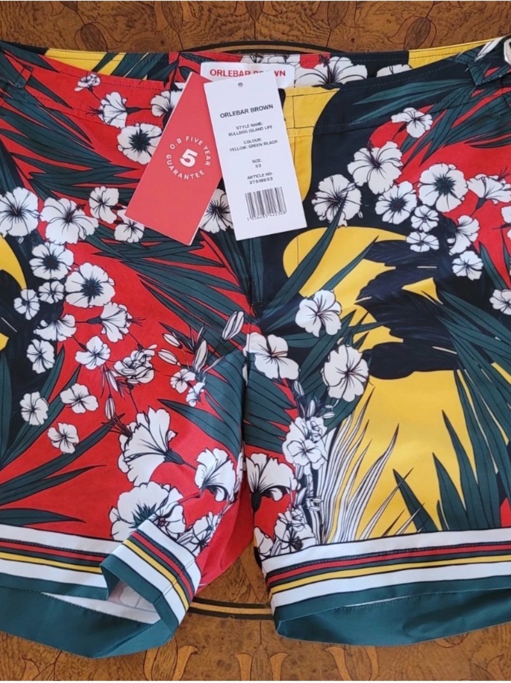Orlebar Brown Tropical Print Swim Shorts - Red, Yellow, Green